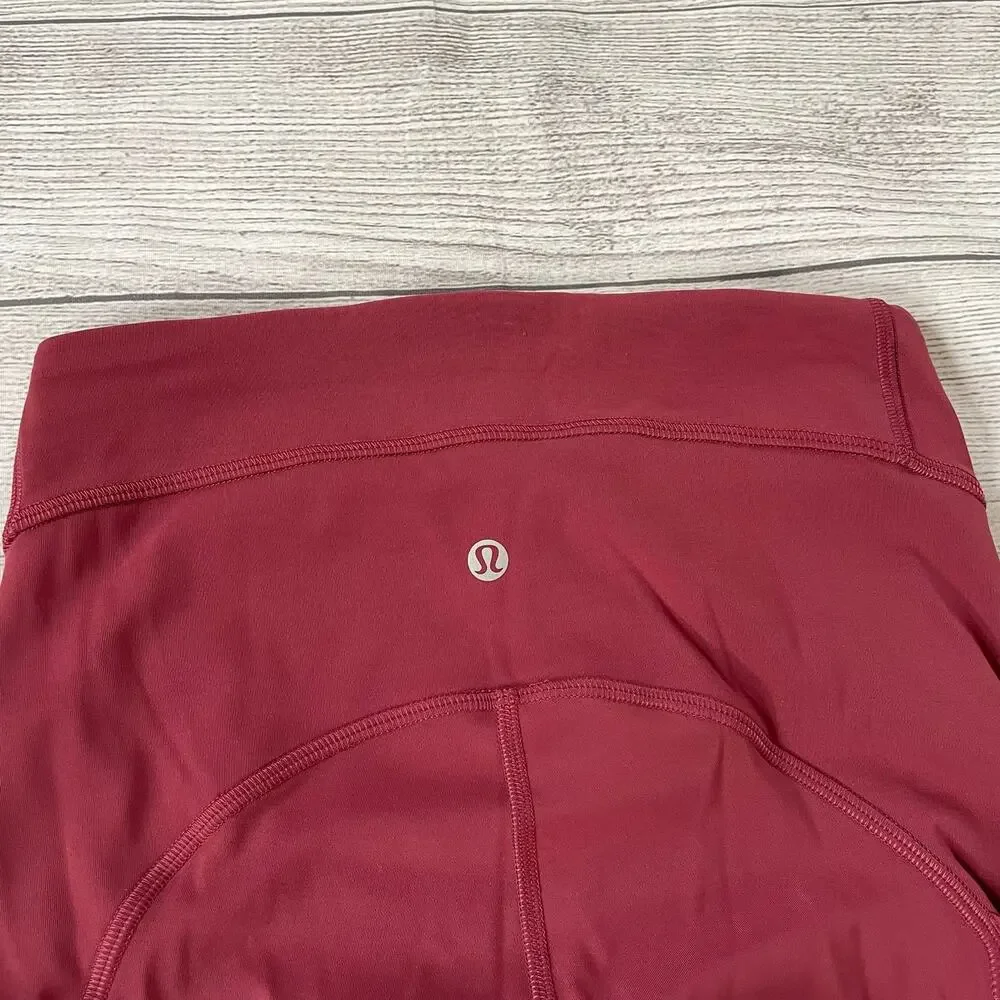 Lululemon Power Thru High Rise Tight Leggings 25” Women Size 4 Mulled Wine